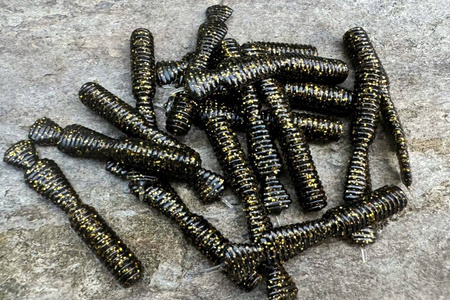 Guma Great Fish GF2 Leech 6cm | Black&Gold | rybny | 10 szt.