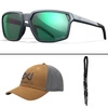 Okulary Wiley X - Sierra Captivate / Polarized Green Mirror / Amber Matte Graphite Frame + GRATISY!
