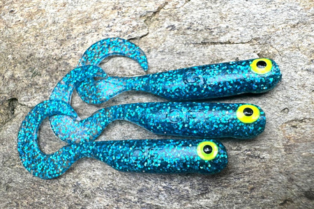 Guma Great Fish GF1 Twister 4,9cm | Glitter Blue | rybny | 10 szt.