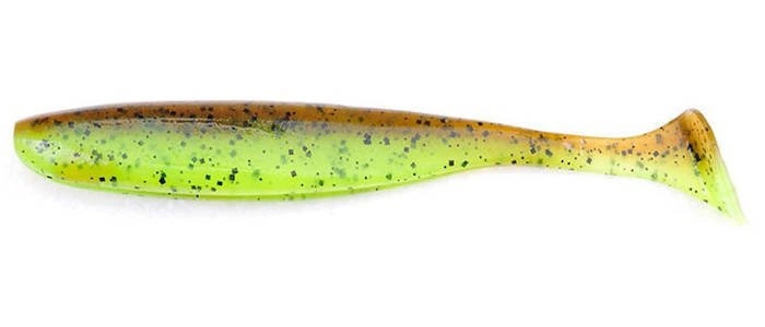 Keitech Easy Shiner 3"/7,6 cm #401 Green Pumpkin / Chartreuse - 10szt.