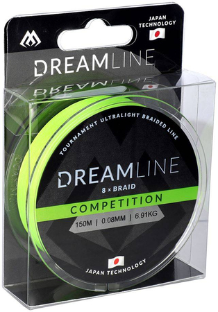 Plecionka Mikado DreamLine Competition fluo green | 0,08mm | 6,91kg | 150m
