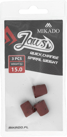 Wymienne obciążenie do wkrętów Mikado Jaws Quick Change Spiral - 15g - 3szt.