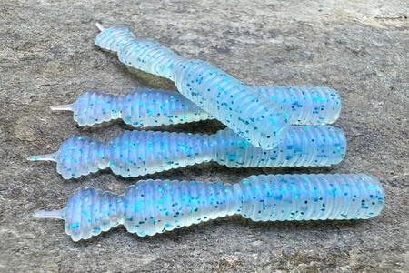Guma Great Fish GF2 Leech 6cm | Ice Blue | krewetkowy | 10 szt. | Dżejsiok Special Edition