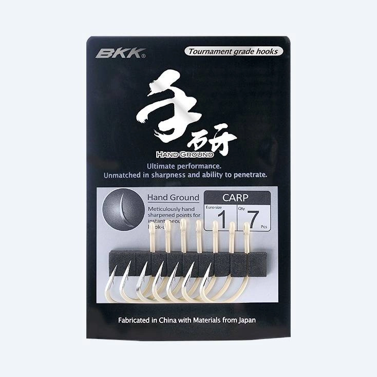 Haczyki Karpiowe BKK Carp Hook Sand Yellow rozmiar 1, op. 7szt