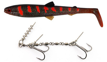 Zestaw Guma Westin BullTeez Shadtail 18cm | Motoroil Blood + Dozbrojka Vis Vangen