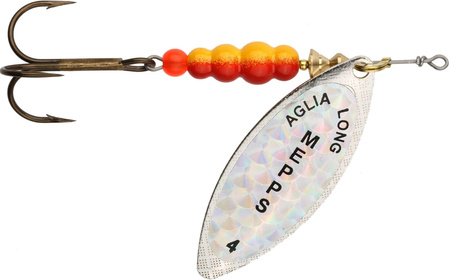 Obrotówka Mepps Aglia Long Rainbo #4 | 17g | Srebrna