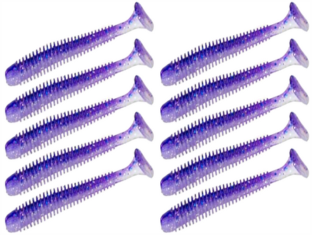 Guma Keitech Swing Impact 3" | 7,2cm | LT#45 Purple Ice Shad | 10 szt.