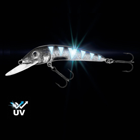 Wobler Jaxon Holo Select Ferox UV 8cm | OU | pływający