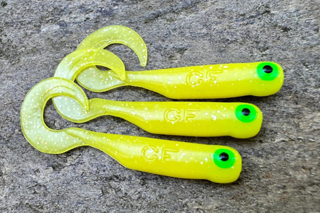 Guma Great Fish GF1 Twister 4,9cm | Yellow | bezzapachowy | 10 szt.