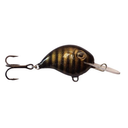 Wobler A.J Lures Żniwiarz SDR 3.5cm - tonący - Czarny w Złote Paski