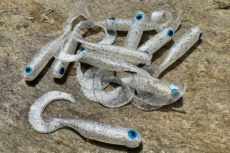 Guma Great Fish GF1 Twister 4,9cm | White Pearl | krewetkowy | 10 szt.