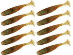 Guma Keitech Easy Shiner 3" | 7,6cm | LT#30 Pumpkin Green FLK | 10 szt.