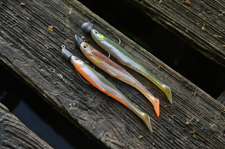 Guma Savage Gear Slender Scoop Shad 9cm | Olive Pearl