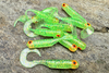 Guma Great Fish GF1 Twister 4,9cm |Glitter Light Green - Rybny- 10 szt.