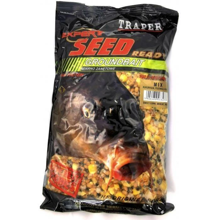 Ziarno zanętowe Traper MIX 1 (kukurydza, pszenica, konopie) 1kg