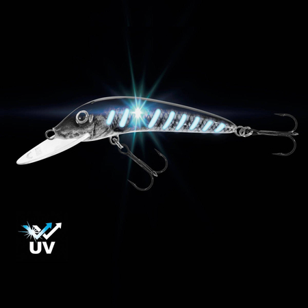 Wobler Jaxon Holo Select Ferox UV 8cm | PE | pływający