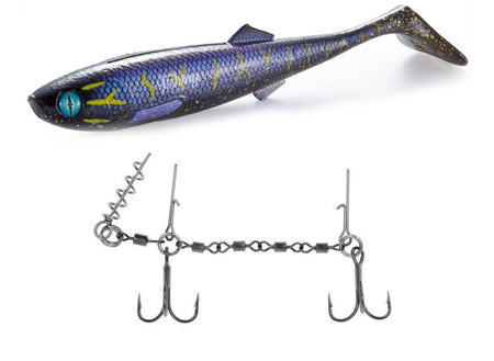 Zestaw guma Mikado SICARIO 18cm/ COSMO BLUE + Dozbrojka Mikado Evo Stinger XL
