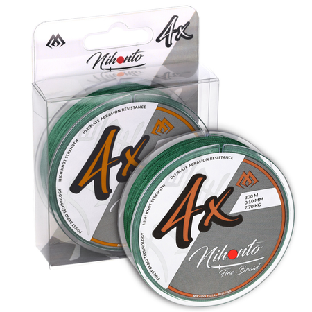 Plecionka Mikado Nihonto Fine Braid 0,18mm | green | 300m