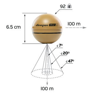 Echosonda Deeper CHIRP+ 2 z wzmacniaczem Range Extender Kit