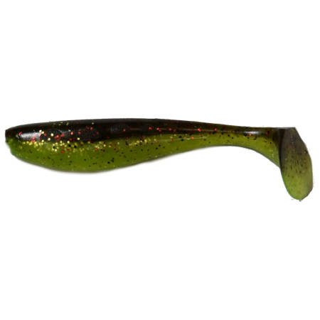 Gumy FishUp Wizzle Shad 8,0cm | 3" | #203 Green Pumpkin/Flo Chartreuse | 8szt.