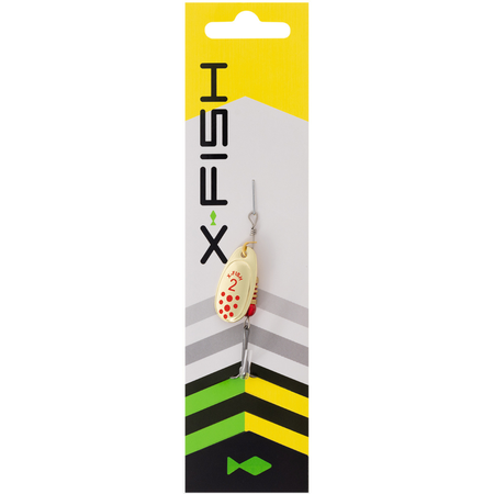 Obrotówka X-Fish Spike №2 | 4,5g | Gold RD