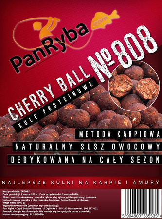 Kulki zanętowe Pan Ryba 18mm - CHERRY BALL 1kg