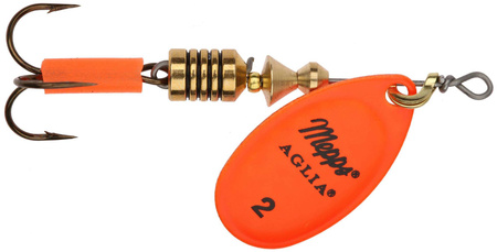 Obrotówka Mepps Aglia Fluo #2 | 4,5g | Pomarańczowa