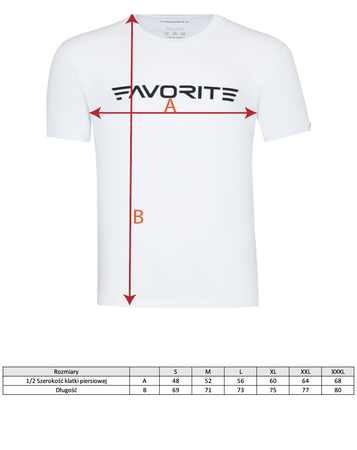 T-shirt Favorite Black Logo - Czarny - rozmiar M