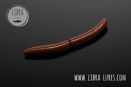 Przynęta Libra Lures Fatty D'Worm 7.5cm | 038 - Brown | brak zapachu | 8 szt.