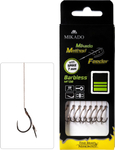 Przypony do methody Mikado z igłą - hak bez zadziora nr 8 / plecionka 0.14mm / 10cm / 8szt.