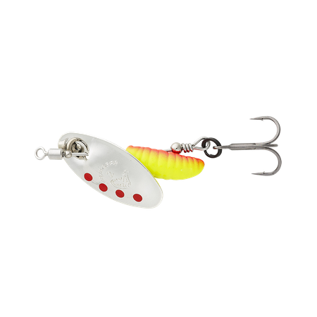 Obrotówka Savage Gear Grub Spinners #1 | Silver Red Yellow