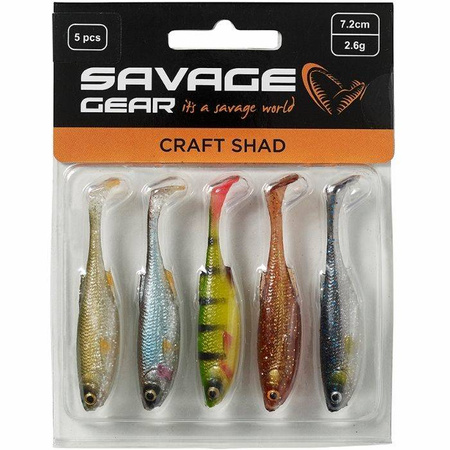 Zestaw gum Savage Gear Craft Shad 8.8cm | Clear Water Mix | 5 szt.