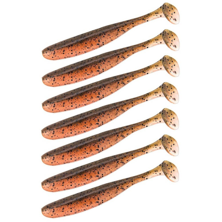 Guma Keitech Easy Shiner 4" | 10,16cm | #438 Green Pumpkin Fire | 7 szt.