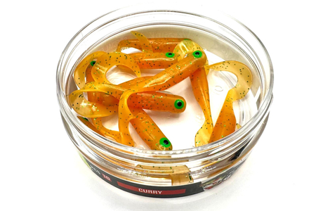 Guma Great Fish GF1 Twister 4,9cm | Curry | bezzapachowy | 10 szt. | Dżejsiok Special Edition