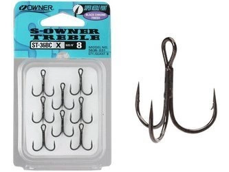 Kotwice OWNER ST36BC roz 2/0 (Black Nickel) 5szt