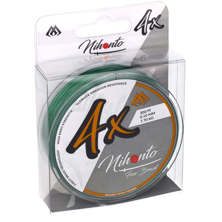 Plecionka Mikado Nihonto Fine Braid 0,16mm | green | 300m