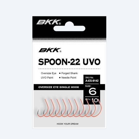Haczyki BKK Spoon-22 UVO | #1 | 8 szt.