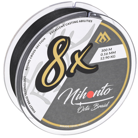 Plecionka Mikado Nihonto Octa Braid 0,10 mm | black | 300m