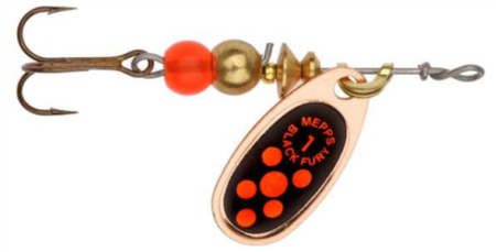 Obrotówka Mepps Black Fury #1 | 3,5g | Miedziany/Czerwone Kropki