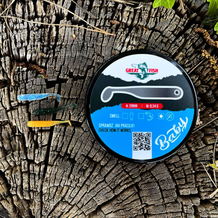 Guma Great Fish GF1 Baby 2,9cm | Dżejsiok Special Edition | bezzapachowy | 21 szt.