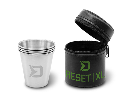 Zestaw kieliszków DELPHIN ze stali nierdzewnej RESET 4w1 XL