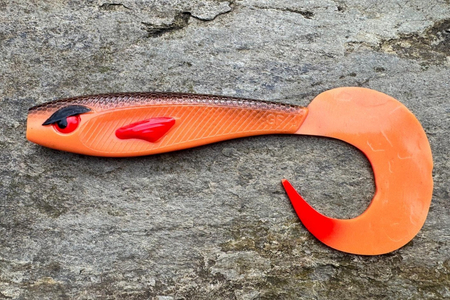 Guma Great Fish Rocky Twister 15cm | Toxic Pumpkin