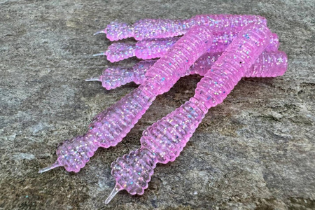 Guma Great Fish GF2 Leech 6cm | Glitter Pink | rybny | 10 szt.