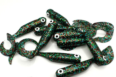 Guma Great Fish GF1 Twister 4,9cm | Colorful Glitter | bezzapachowy | 10 szt.
