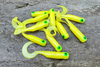 Guma Great Fish GF1 Twister 4,9cm | Yellow | rybny | 10 szt.