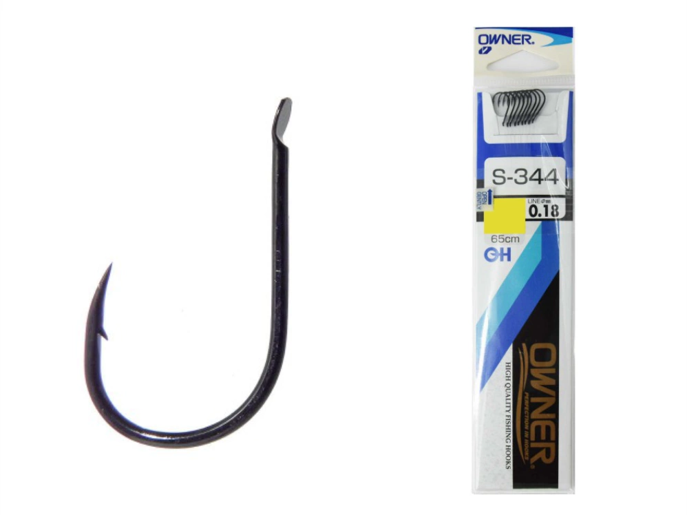 Haczyki z przyponem OWNER S344 roz 6, żyłka 0.18mm op 9szt