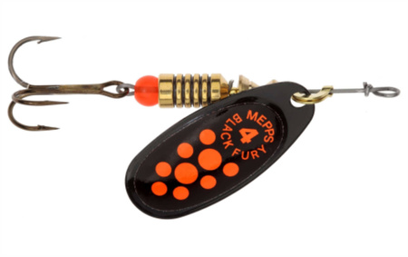 Obrotówka Mepps Black Fury #4 | 8g | Czarny/Czerwone Kropki
