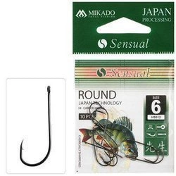 Haczyki Mikado SENSUAL - ROUND Z ZADZIORAMI Nr 8 BN - torebka 10szt.