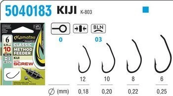 Przypon KAMATSU Method Feeder Classic Kiji z wkrętką na haku 6 i żyłce 0,25mm