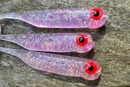 Guma Great Fish GF1 4,9cm | Glitter Pink | krewetkowy | 10 szt.